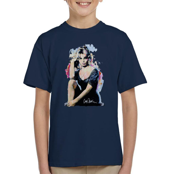 Sidney Maurer Original Portrait Of Actress Brigitte Bardot Kid's T-Shirt