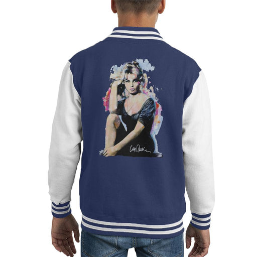 Sidney Maurer Original Portrait Of Actress Brigitte Bardot Kid's Varsity Jacket
