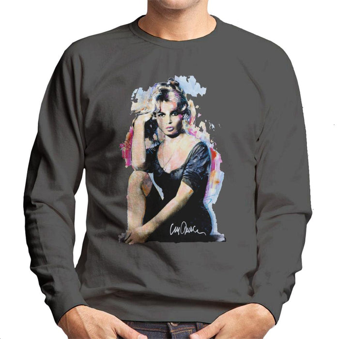 Sidney Maurer Original Portrait Of Actress Brigitte Bardot Men's Sweatshirt