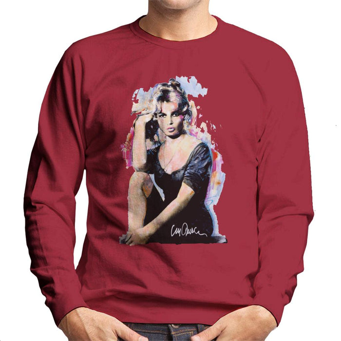 Sidney Maurer Original Portrait Of Actress Brigitte Bardot Men's Sweatshirt