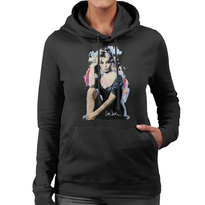 Sidney Maurer Original Portrait Of Actress Brigitte Bardot Women's Hooded Sweatshirt