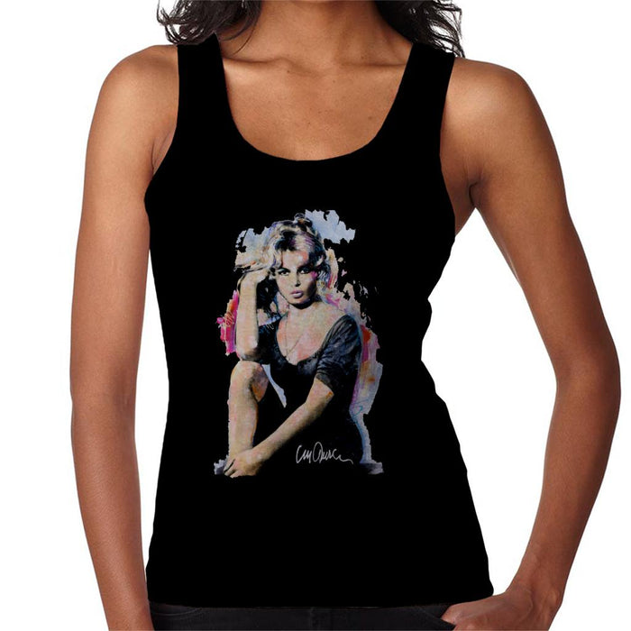 Sidney Maurer Original Portrait Of Actress Brigitte Bardot Women's Vest