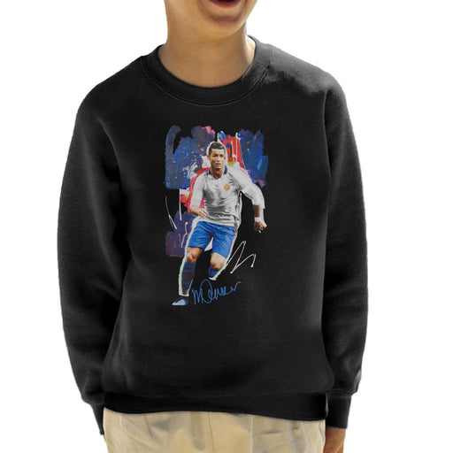 Sidney Maurer Original Portrait Of Striker Cristiano Ronaldo Kid's Sweatshirt