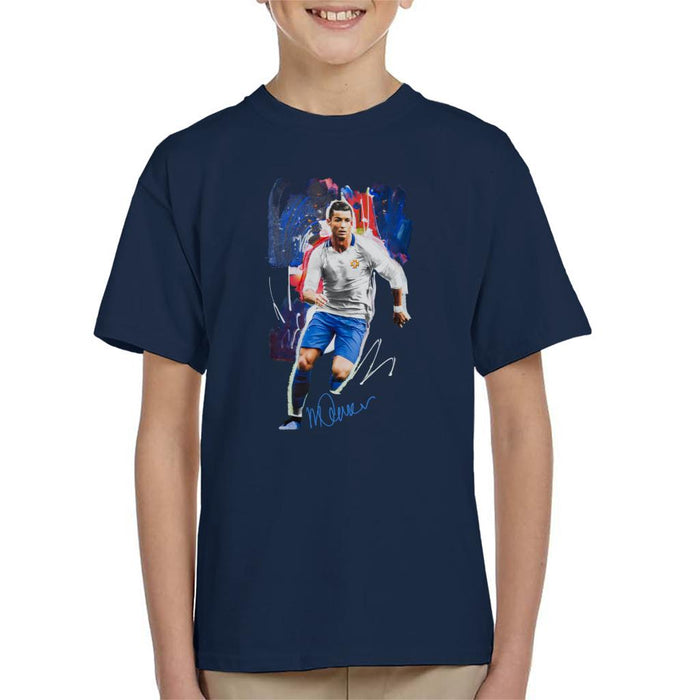 Sidney Maurer Original Portrait Of Striker Cristiano Ronaldo Kid's T-Shirt