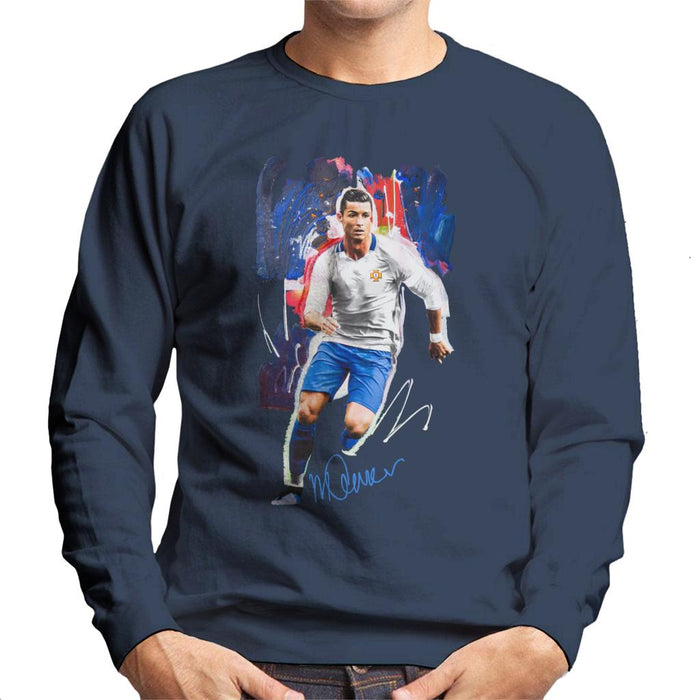 Sidney Maurer Original Portrait Of Striker Cristiano Ronaldo Men's Sweatshirt