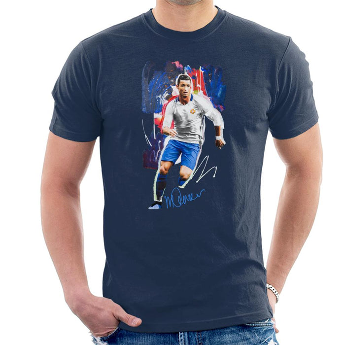 Sidney Maurer Original Portrait Of Striker Cristiano Ronaldo Men's T-Shirt