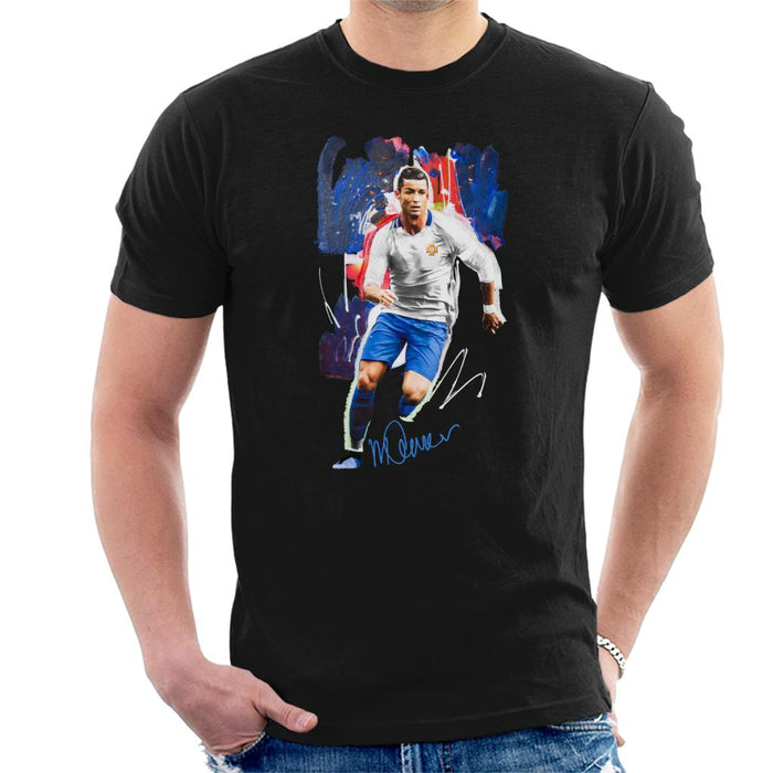 Sidney Maurer Original Portrait Of Striker Cristiano Ronaldo Men's T-Shirt