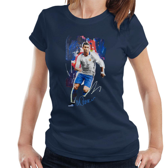 Sidney Maurer Original Portrait Of Striker Cristiano Ronaldo Women's T-Shirt