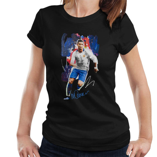Sidney Maurer Original Portrait Of Striker Cristiano Ronaldo Women's T-Shirt