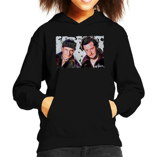 Sidney Maurer Original Portrait Of Dan Stern And Joe Pesci Home Alone Kid's Hooded Sweatshirt