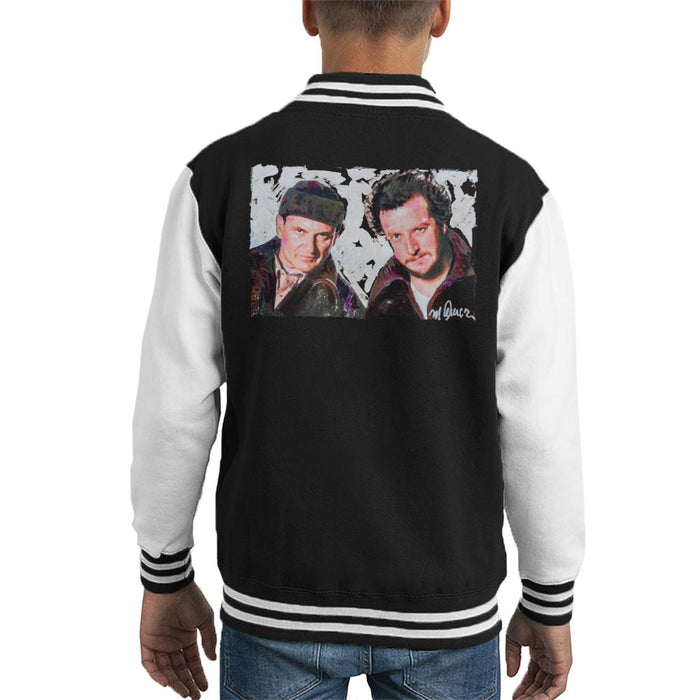 Sidney Maurer Original Portrait Of Dan Stern And Joe Pesci Home Alone Kid's Varsity Jacket