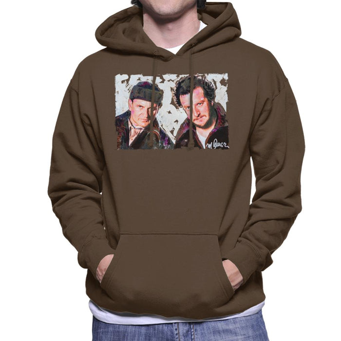 Sidney Maurer Original Portrait Of Dan Stern And Joe Pesci Home Alone Men's Hooded Sweatshirt