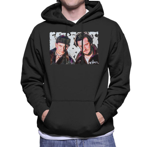 Sidney Maurer Original Portrait Of Dan Stern And Joe Pesci Home Alone Men's Hooded Sweatshirt