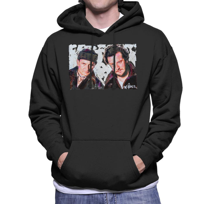 Sidney Maurer Original Portrait Of Dan Stern And Joe Pesci Home Alone Men's Hooded Sweatshirt