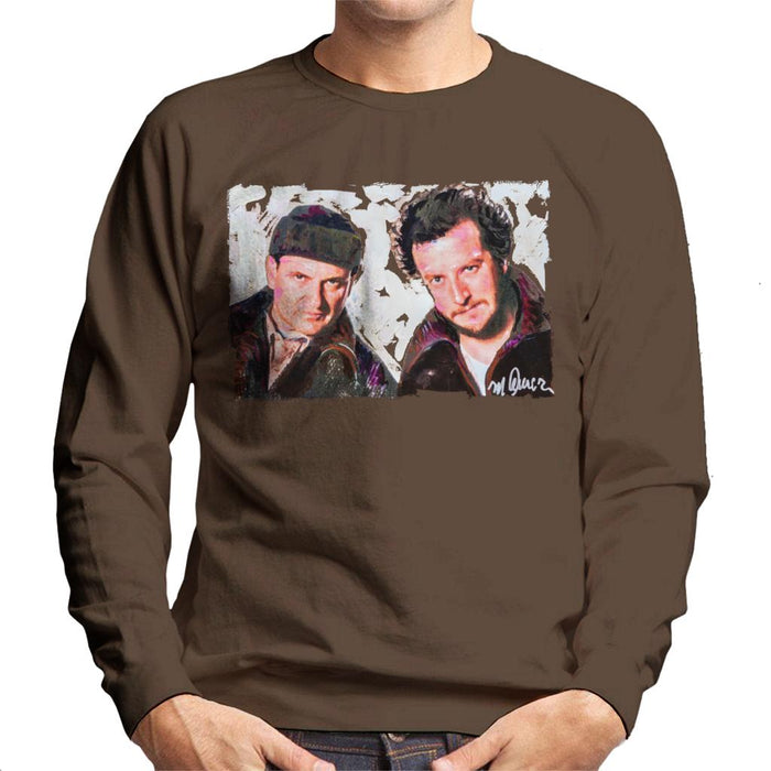 Sidney Maurer Original Portrait Of Dan Stern And Joe Pesci Home Alone Men's Sweatshirt