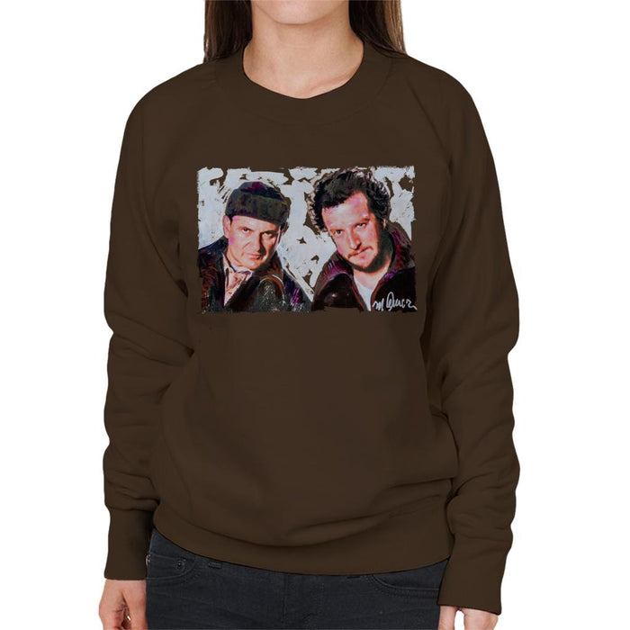 Sidney Maurer Original Portrait Of Dan Stern And Joe Pesci Home Alone Women's Sweatshirt