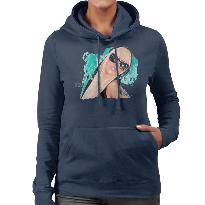 Sidney Maurer Original Portrait Of Lady Gaga Shades Women's Hooded Sweatshirt