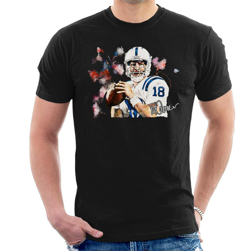 Sidney Maurer Original Portrait Of Star Quarterback Peyton Manning Men's T-Shirt