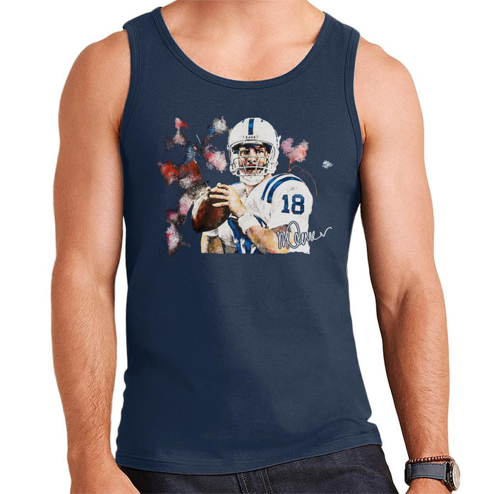 Sidney Maurer Original Portrait Of Star Quarterback Peyton Manning Men's Vest