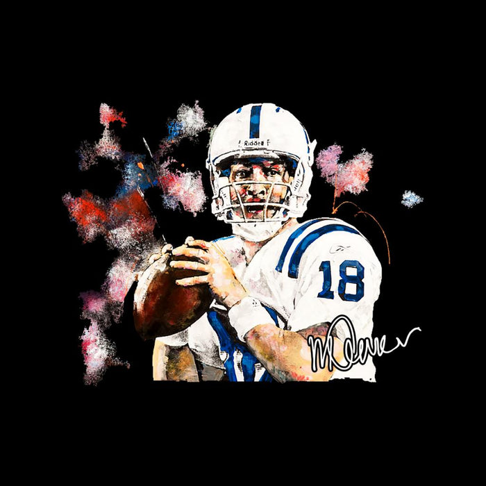 Sidney Maurer Original Portrait Of Star Quarterback Peyton Manning Men's Varsity Jacket