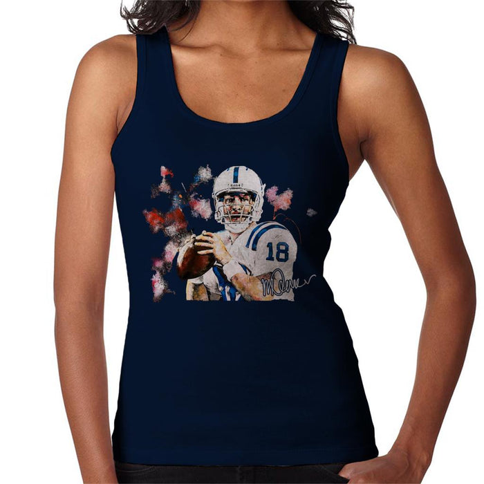 Sidney Maurer Original Portrait Of Star Quarterback Peyton Manning Women's Vest