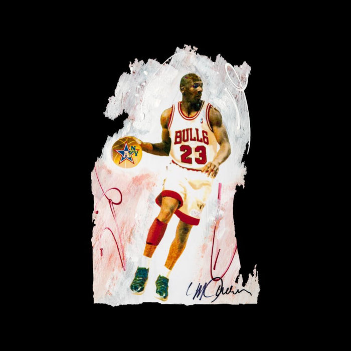 Sidney Maurer Original Portrait Of Basketball Star Michael Jordan Women's Hooded Sweatshirt