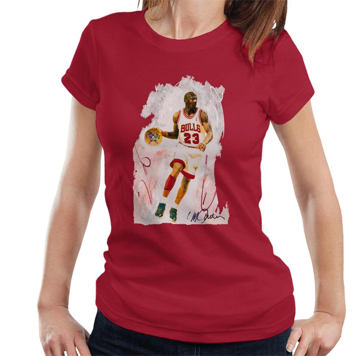 Sidney Maurer Original Portrait Of Basketball Star Michael Jordan Women's T-Shirt