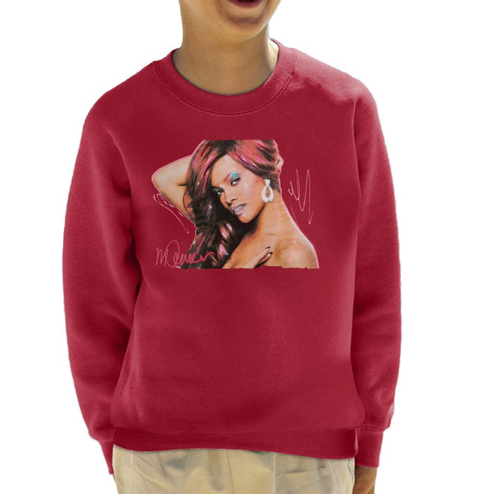 Sidney Maurer Original Portrait Of Rihanna Drop Earrings Kid's Sweatshirt