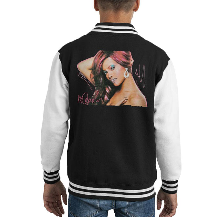 Sidney Maurer Original Portrait Of Rihanna Drop Earrings Kid's Varsity Jacket