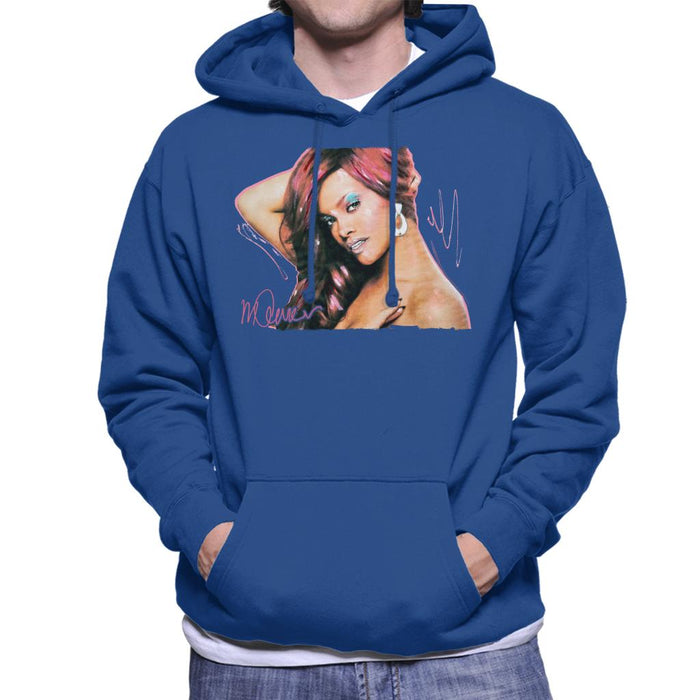 Sidney Maurer Original Portrait Of Rihanna Drop Earrings Men's Hooded Sweatshirt
