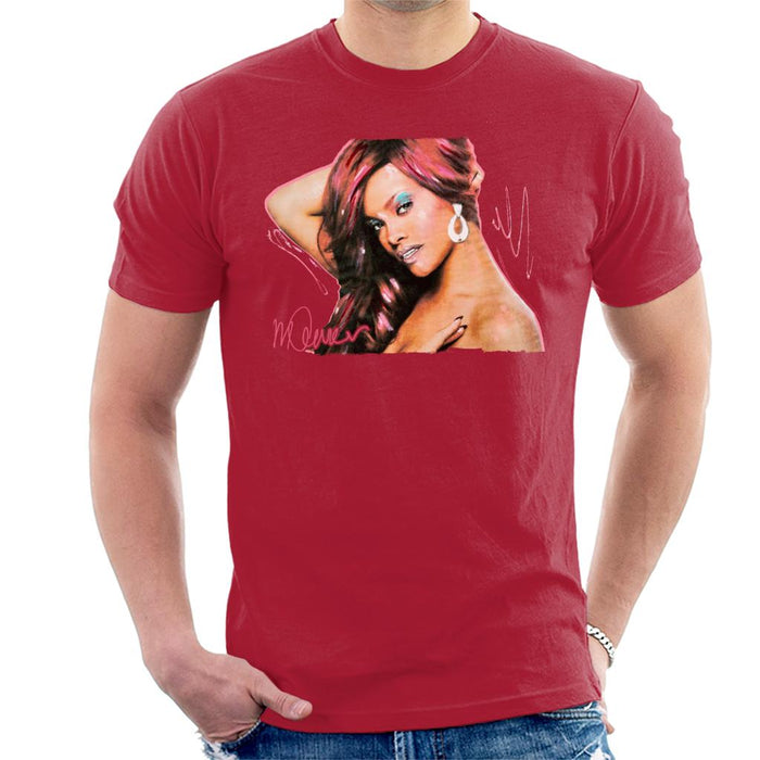 Sidney Maurer Original Portrait Of Rihanna Drop Earrings Men's T-Shirt