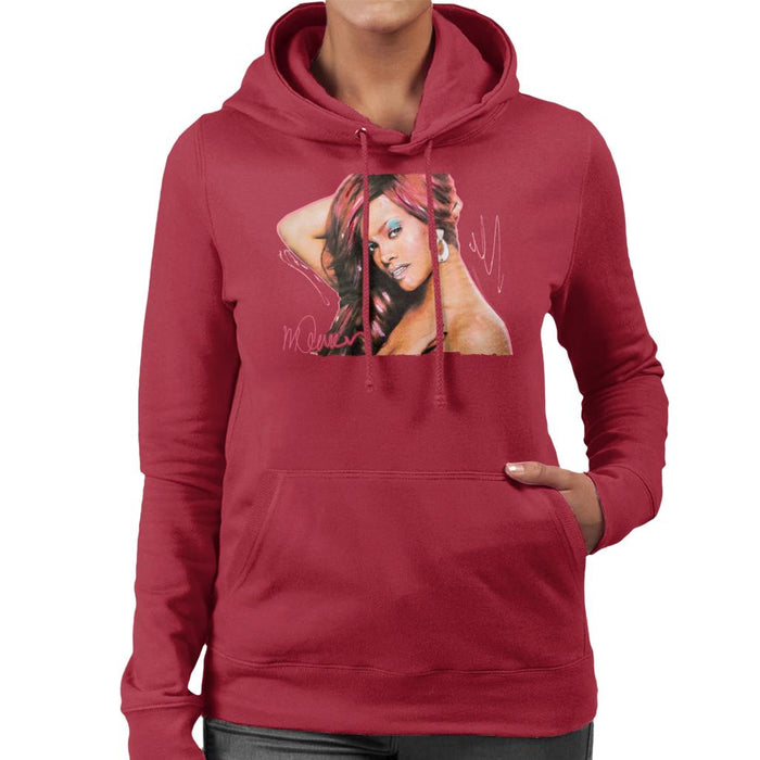 Sidney Maurer Original Portrait Of Rihanna Drop Earrings Women's Hooded Sweatshirt
