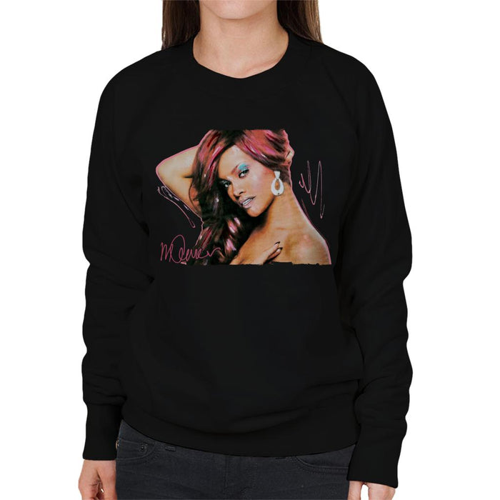 Sidney Maurer Original Portrait Of Rihanna Drop Earrings Women's Sweatshirt