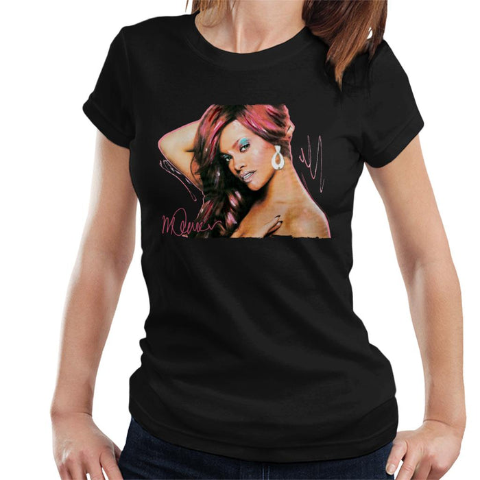 Sidney Maurer Original Portrait Of Rihanna Drop Earrings Women's T-Shirt