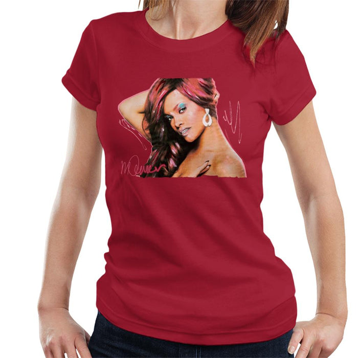 Sidney Maurer Original Portrait Of Rihanna Drop Earrings Women's T-Shirt