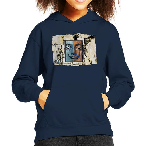Sidney Maurer Original Portrait Of Surrealist Salvador Dali Kid's Hooded Sweatshirt