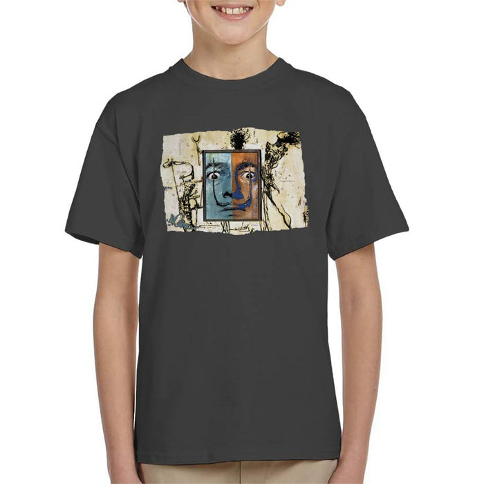 Sidney Maurer Original Portrait Of Surrealist Salvador Dali Kid's T-Shirt