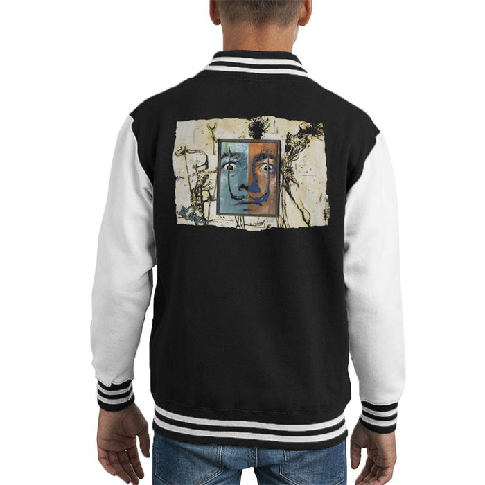 Sidney Maurer Original Portrait Of Surrealist Salvador Dali Kid's Varsity Jacket