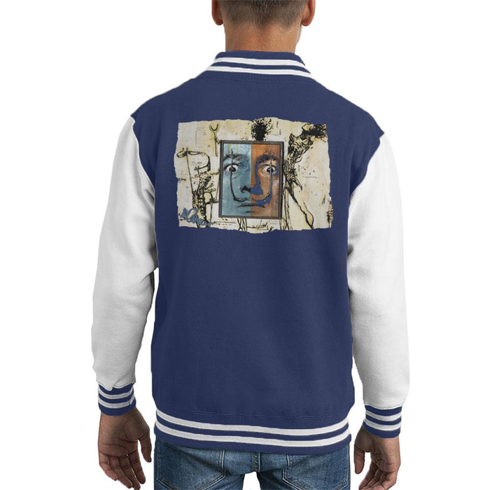 Sidney Maurer Original Portrait Of Surrealist Salvador Dali Kid's Varsity Jacket