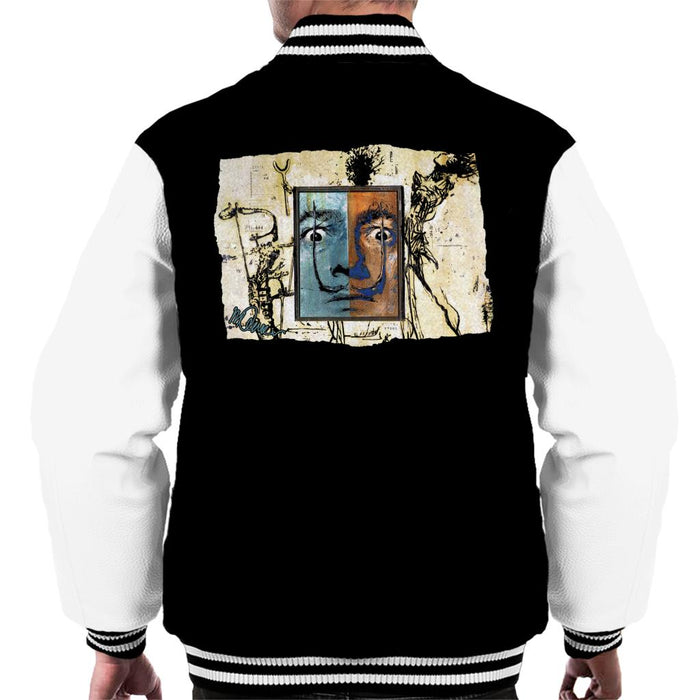 Sidney Maurer Original Portrait Of Surrealist Salvador Dali Men's Varsity Jacket