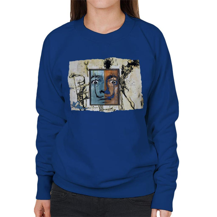 Sidney Maurer Original Portrait Of Surrealist Salvador Dali Women's Sweatshirt