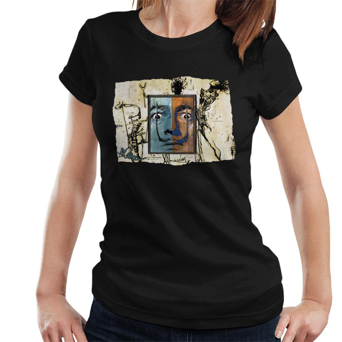 Sidney Maurer Original Portrait Of Surrealist Salvador Dali Women's T-Shirt