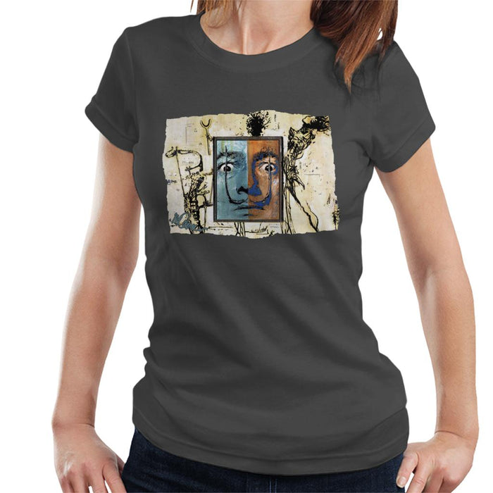 Sidney Maurer Original Portrait Of Surrealist Salvador Dali Women's T-Shirt