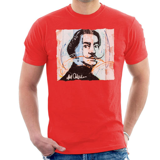Sidney Maurer Original Portrait Of Spanish Artist Salvador Dali Men's T-Shirt