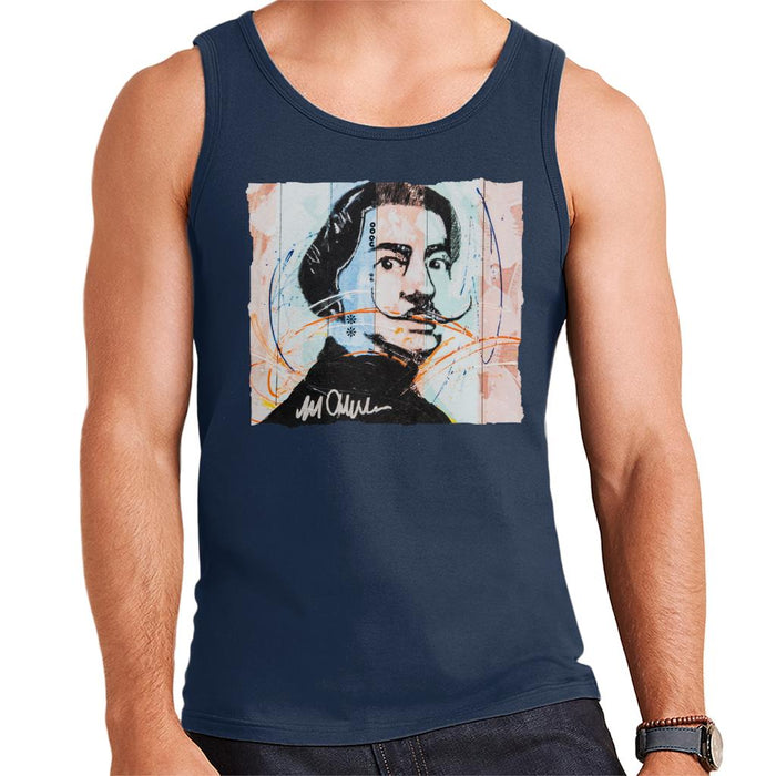 Sidney Maurer Original Portrait Of Spanish Artist Salvador Dali Men's Vest