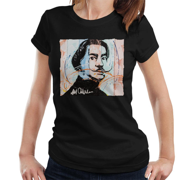 Sidney Maurer Original Portrait Of Spanish Artist Salvador Dali Women's T-Shirt