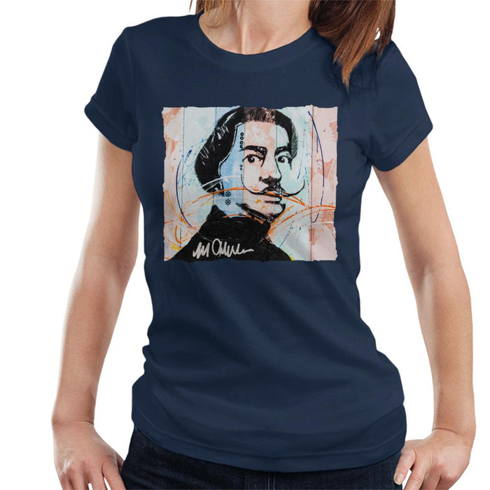 Sidney Maurer Original Portrait Of Spanish Artist Salvador Dali Women's T-Shirt