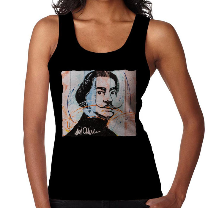 Sidney Maurer Original Portrait Of Spanish Artist Salvador Dali Women's Vest