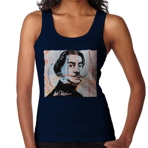 Sidney Maurer Original Portrait Of Spanish Artist Salvador Dali Women's Vest