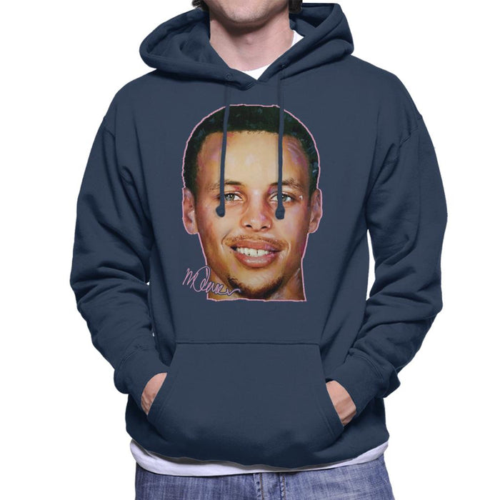 Sidney Maurer Original Portrait Of Stephen Curry Men's Hooded Sweatshirt